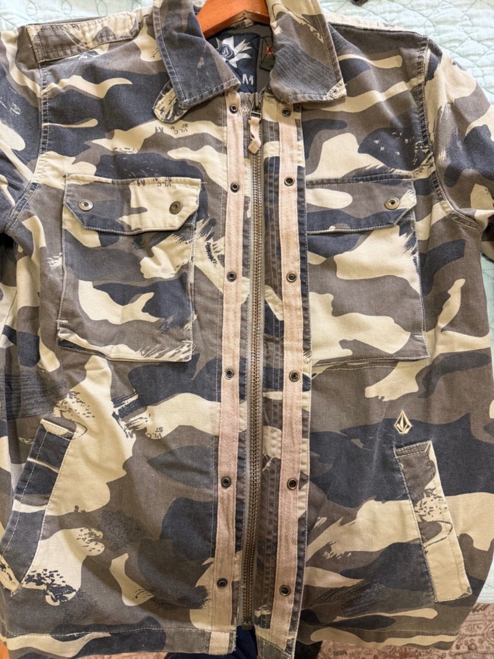 Volcom Hambledon Military Camo Style Scout Utility Jacket Vintage Large
